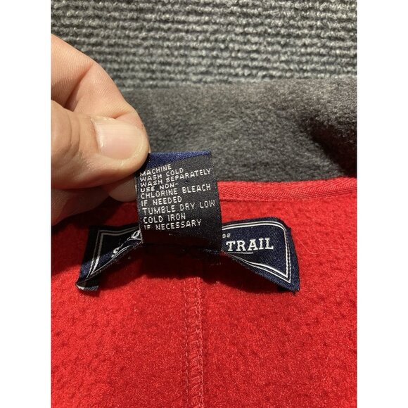 Susquehanna Trail Fleece Jacket Mens Size L Red/Gray Long Sleeve Full Zip - Picture 3 of 11